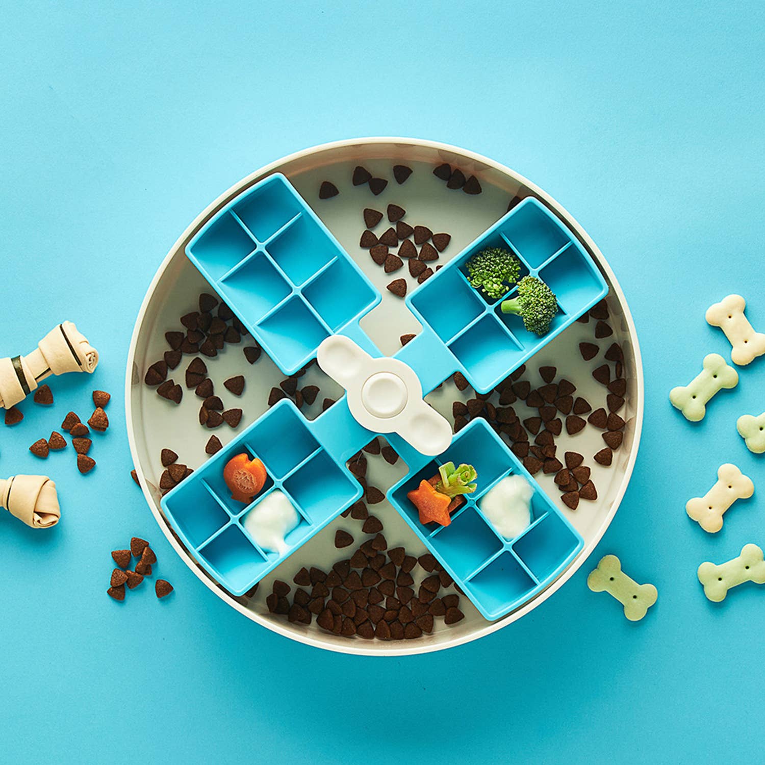 Gamelle interactive pour chat ANTI-GLOUTON évolutive