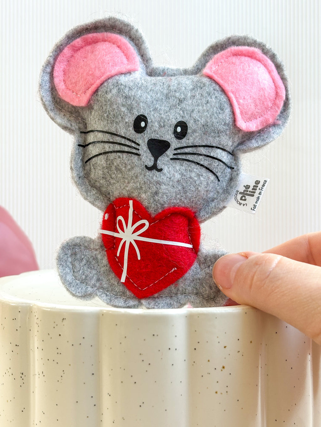 Jouet Saint valentin herbe à chat bio - Souris