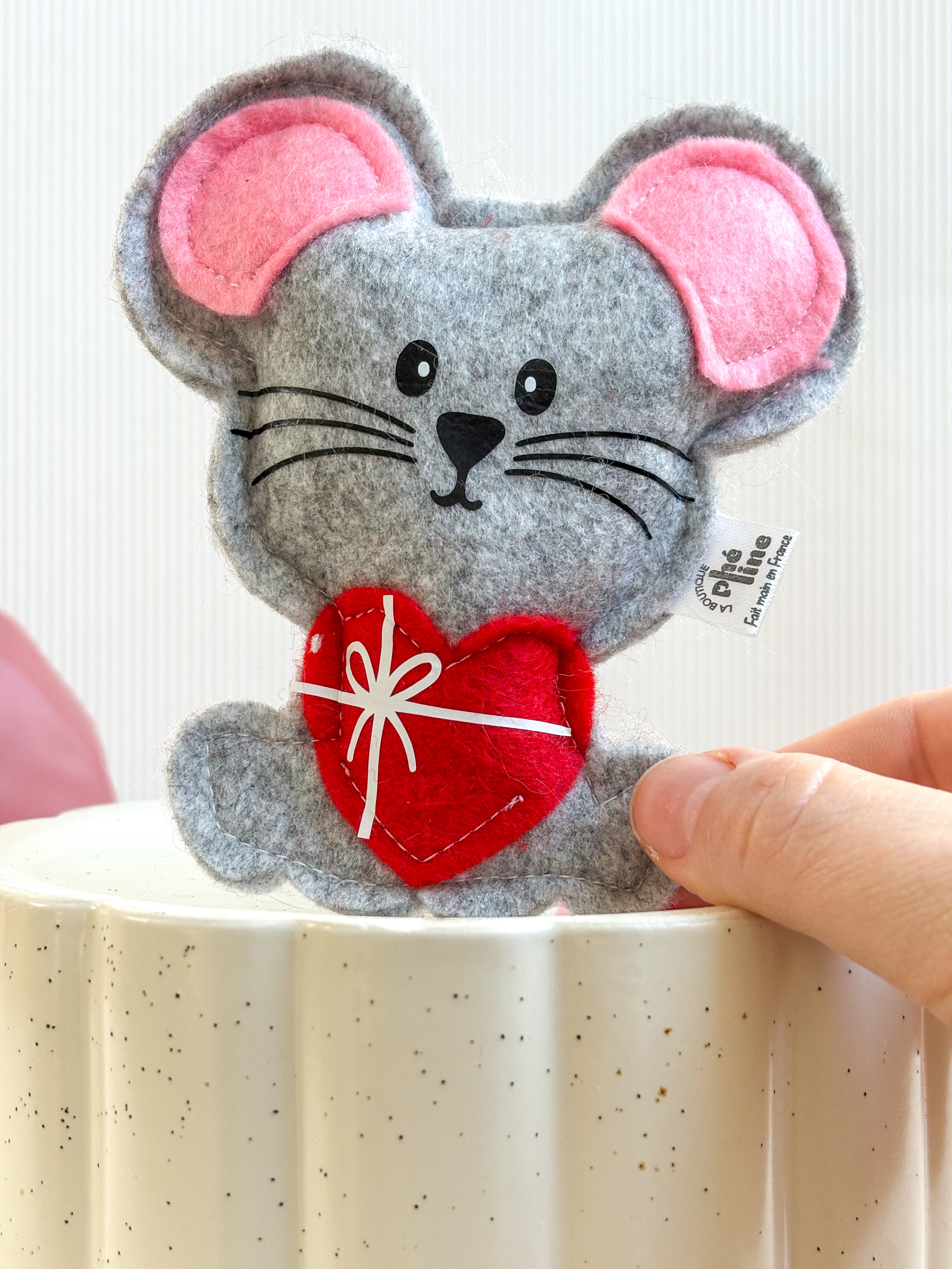 Jouet Saint valentin herbe à chat bio - Souris