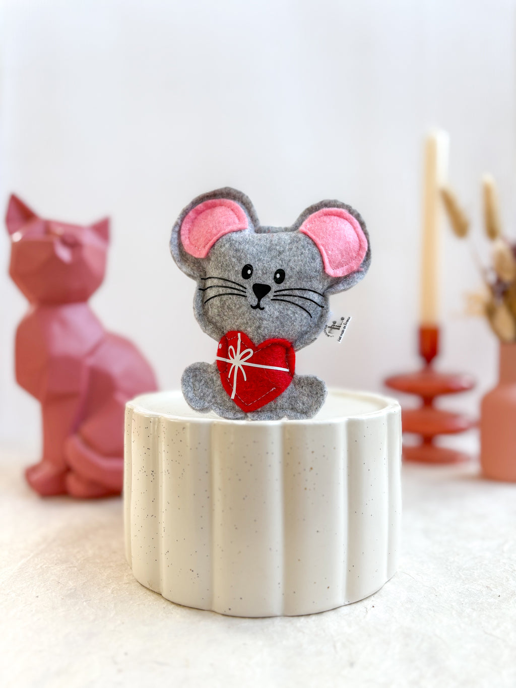 Jouet Saint valentin herbe à chat bio - Souris