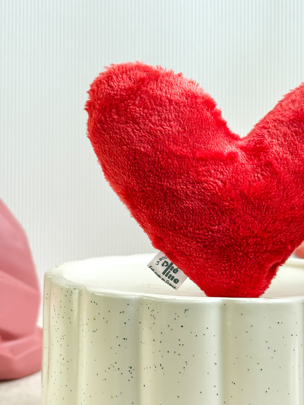 Peluche Saint valentin herbe à chat bio - coeur