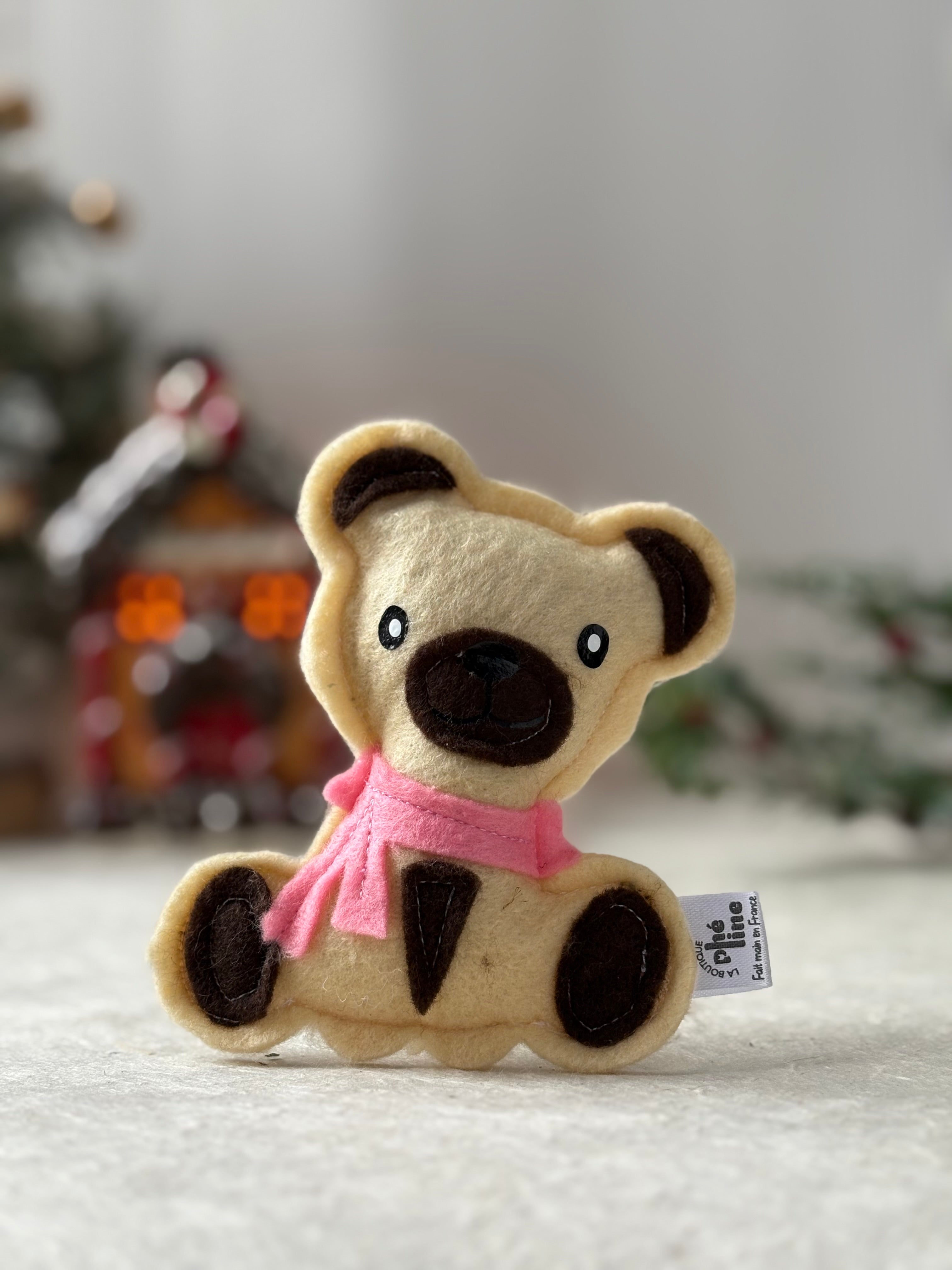 Jouet chat -Ourson de Noël