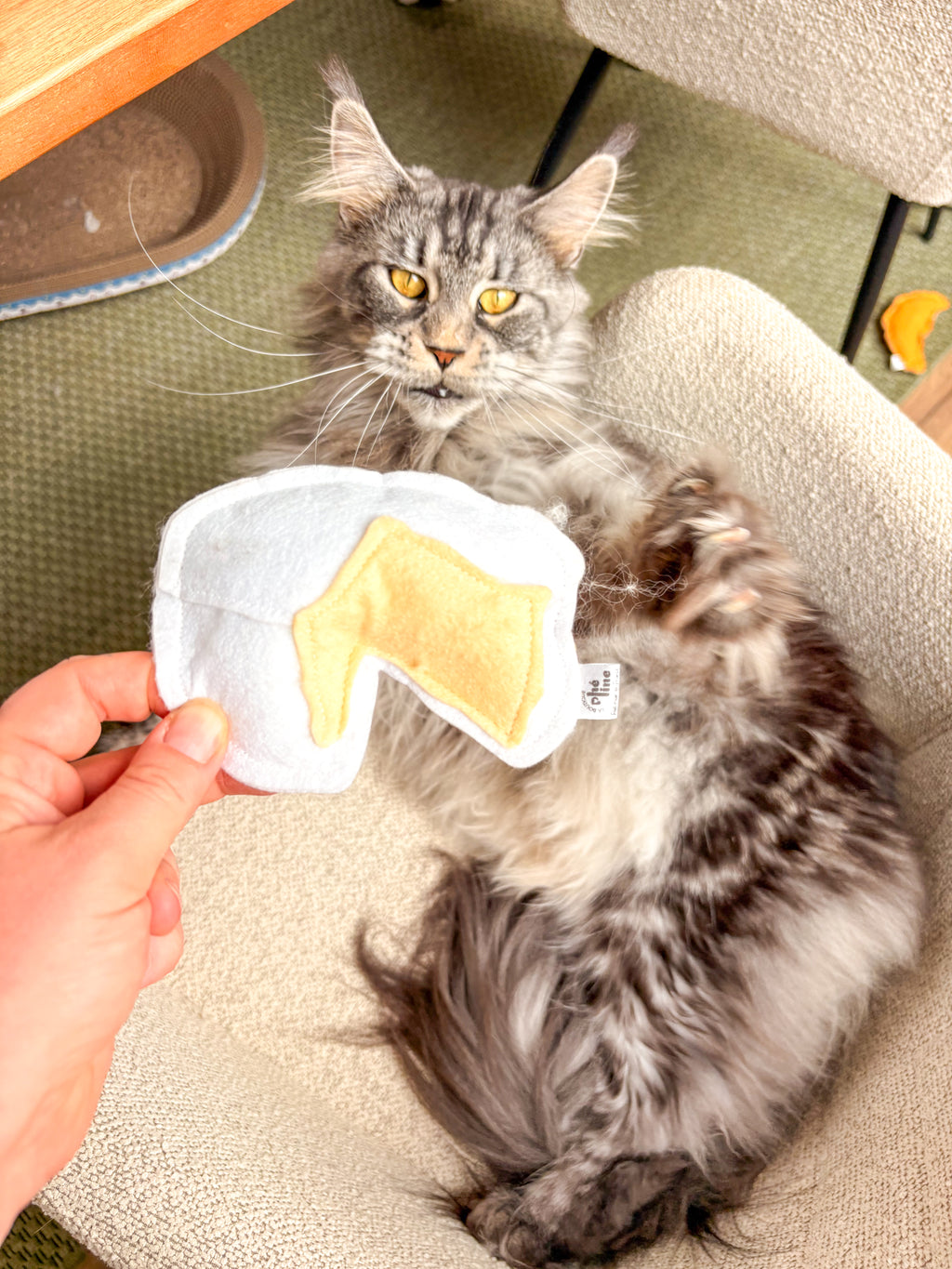 Jouet camembert pour chat ambiance French Life collection ete - La Boutique Pheline
