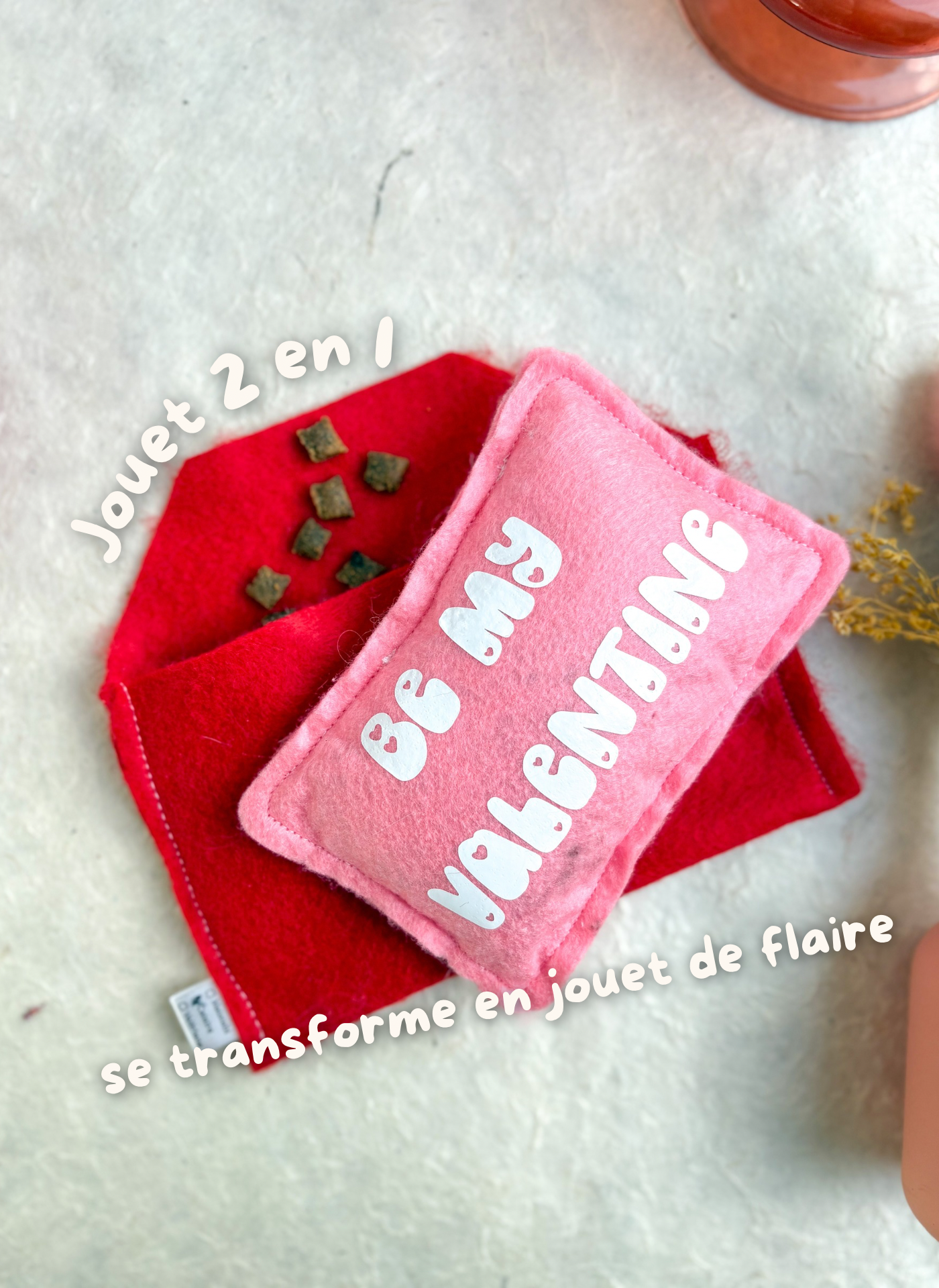 Jouet Saint valentin herbe à chat bio - Lettre d'amour