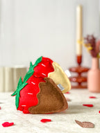 Jouet Saint valentin herbe à chat bio - Fraise