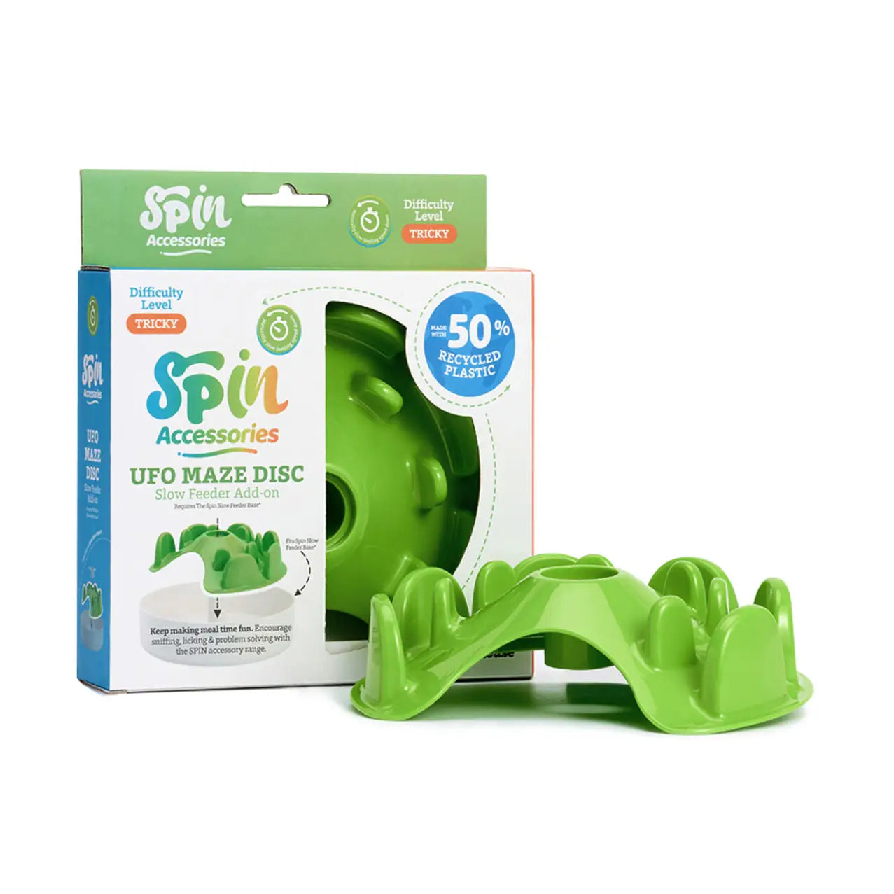 Plateau module dune verte
 gamelle ludique anti glouton SPIN chat 